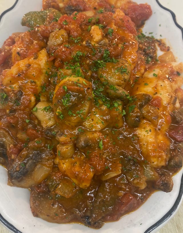 Boneless Chicken Cacciatore.